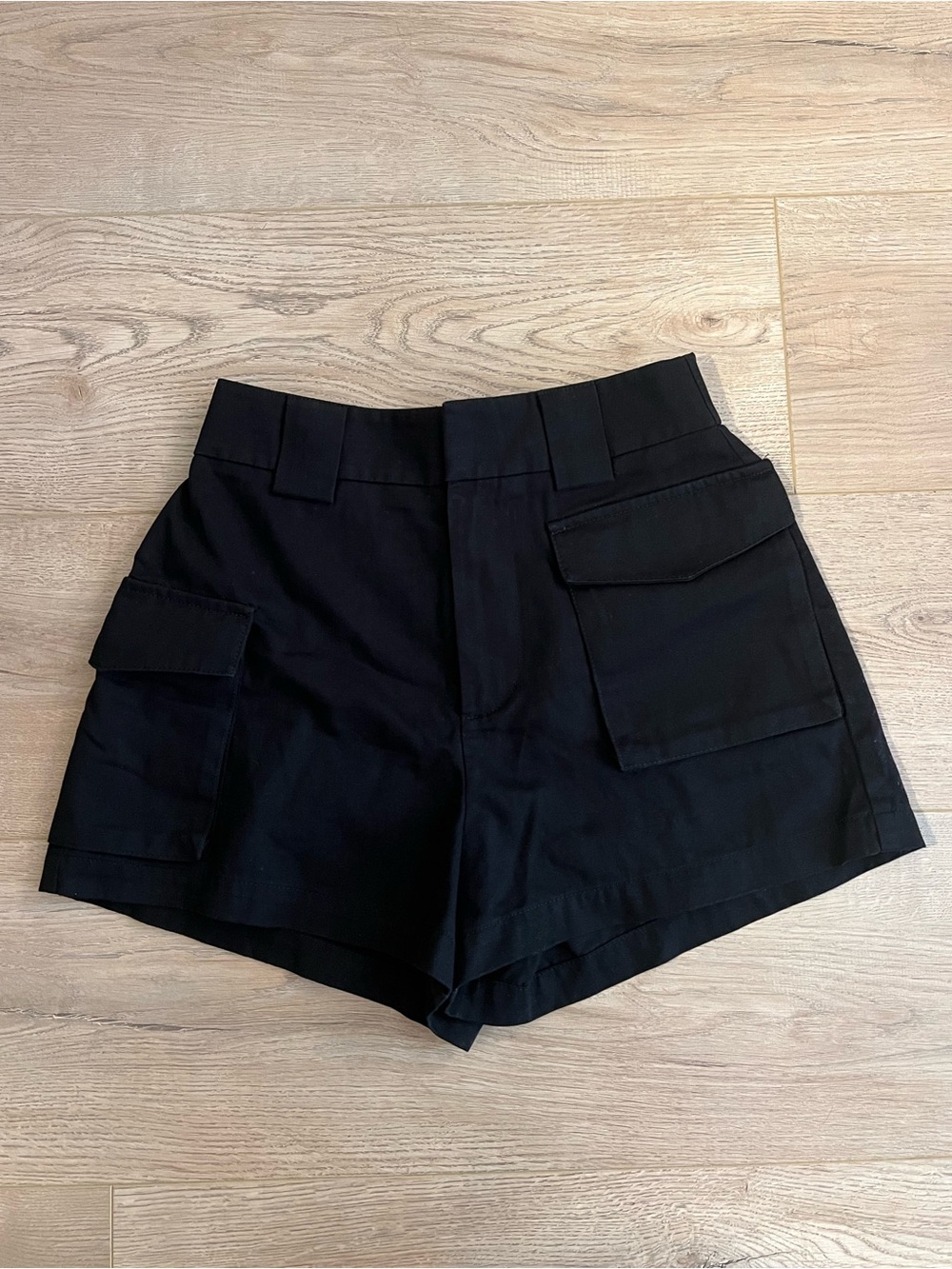 TNA Black Utility Cargo Shorts